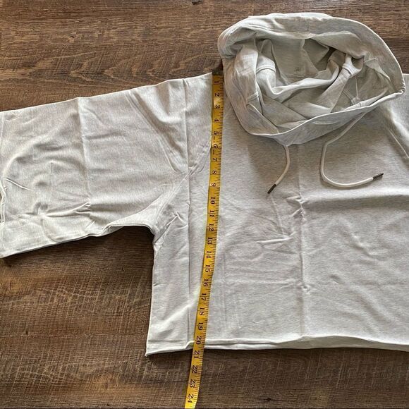 Namastetics Hoodie Athleisure NEW Activewear Pullover Lounge XL Grey Crop - Picture 13 of 15